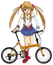 Rule 34 | 10s, 1girl, amatsuka rikka, baby princess, bad id, bad pixiv id, belt, bicycle, boots, detached sleeves, higedandei, one eye closed, solo, twintails, wink