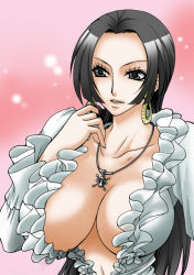 Rule 34 | boa hancock, breasts, chikaburo, earrings, jewelry, large breasts, necklace, one piece