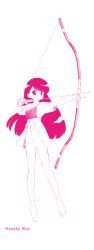 Rule 34 | 1girl, absurdres, archery, arrow (projectile), bow (weapon), ditama bow, drawing bow, gloves, highres, holding, holding bow (weapon), holding weapon, long hair, mahoromatic, monochrome, muneate, partially fingerless gloves, partly fingerless gloves, solo, tabi, todoriki rin, very long hair, weapon, yugake