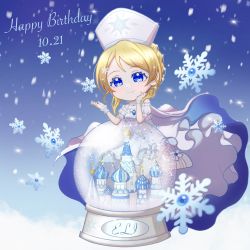 Rule 34 | 1girl, alternate hairstyle, arm garter, artist name, artist request, ayase eli, bare legs, bare shoulders, blonde hair, blue eyes, blush, bow, bowtie, braid, breasts, chibi, choker, collarbone, crown braid, diamond (gemstone), dress, female focus, frilled dress, frilled skirt, frills, full body, hair between eyes, hair bobbles, hair ornament, high heels, highres, jewelry, long hair, looking at viewer, love live!, love live! school idol festival, love live! school idol project, miniskirt, parted lips, plaid, plaid dress, plaid skirt, pleated, pleated dress, pleated skirt, puffy short sleeves, puffy sleeves, short hair, short sleeves, skirt, sleeveless, sleeveless dress, smile, snow, snowflake hair ornament, snowflakes, snowing, solo, standing, standing on one leg, striped clothes, striped dress, vertical-striped clothes, vertical-striped dress, white bow, white choker, white dress, white footwear, white headwear, white skirt, white wrist cuffs, wrist cuffs
