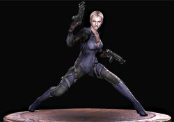 Rule 34 | 1girl, 3d, animated, animated gif, artist request, black background, blonde hair, bodysuit, catsuit, gun, high heels, holding, holding gun, holding weapon, jill valentine, ponytail, resident evil, resident evil 5, rifle, simple background, skin tight, solo, submachine gun, weapon, zipper