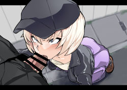 Rule 34 | 2boys, absurdres, bar censor, baseball cap, blonde hair, blue eyes, brown footwear, censored, cum, cum in mouth, cumdrip, fellatio, from above, gakeppuchi no kaede, hair between eyes, hat, highres, homare nao, jacket, leather, leather jacket, letterboxed, loafers, male focus, multiple boys, open clothes, open fly, open jacket, oral, penis, penis out, shirt, shoes, short hair, solo focus, squatting, taimanin (series), taimanin rpgx, tearing up, trap, unzipped, veins, veiny penis, white shirt, yaoi