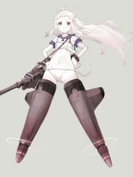 Rule 34 | 1girl, abyssal ship, ahoge, animal ears, blush, colored skin, dress, full body, green background, gun, hands on own hips, highres, kantai collection, long hair, looking at viewer, machinery, military, military uniform, mittens, northern ocean princess, over shoulder, pale skin, panties, parody, school swimsuit, school uniform, serafuku, shirt, short sleeves, simple background, smile, solo, strike witches, striker unit, sumisu (mondo), swimsuit, tail, underwear, uniform, weapon, white dress, white hair, white shirt, white skin, world witches series