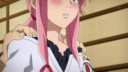 Rule 34 | 1girl, animated, animated gif, assisted exposure, bra, forced, gasai yuno, imminent rape, long hair, mirai nikki, panties, pink hair, twintails, underwear, undressing