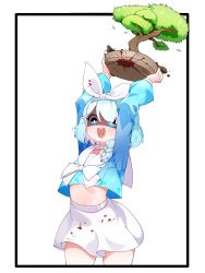Rule 34 | 1girl, absurdres, arona (blue archive), blood, blue archive, commission, highres, k.tomato, solo, white background, yandere