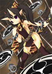 Rule 34 | drum, horns, instrument, japanese clothes, oni, original, pointy ears, shiratama dango, solo