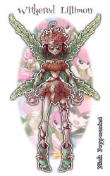 Rule 34 | digimon, digimon (creature), fairy, flower, highres, lilimon, monster girl, original, petals, plant girl