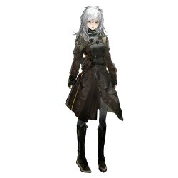 Rule 34 | 1girl, artist request, belt, belt pouch, black belt, black footwear, boots, breasts, camouflage, camouflage jacket, expressionless, fingerless gloves, full body, girls&#039; frontline neural cloud, gloves, green gloves, grey hair, highres, jacket, knee boots, long hair, long sleeves, looking at viewer, medium breasts, military, military uniform, official art, olivia (neural cloud), open mouth, pouch, solo, standing, third-party source, transparent background, uniform, yellow eyes