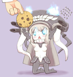 Rule 34 | 10s, 1boy, 1girl, abyssal ship, admiral (kancolle), bad id, bad pixiv id, bodysuit, cape, chestnut mouth, cookie, food, gloves, glowing, glowing eyes, kantai collection, long hair, monster, pale skin, silver hair, tentacles, u-non (annon&#039;an), wo-class aircraft carrier
