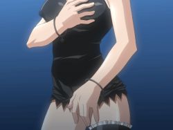 Rule 34 | animated, animated gif, grabbing another&#039;s breast, breasts, dress, covered erect nipples, fingering, grabbing, masturbation, rio rollins, super blackjack, thighhighs