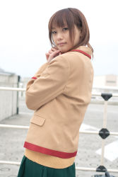 Rule 34 | blazer, cosplay, gokujou seitokai, highres, jacket, katsura seina, miniskirt, photo (medium), sakura mizuki, school uniform, skirt