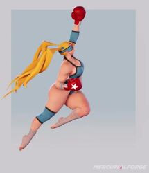Rule 34 | 3d, animated, ass, blonde hair, boxing gloves, breasts, capcom, cleavage, domino mask, full body, huge ass, jumping, large breasts, long hair, mask, mercurialforge, multiple views, muscular, muscular arms, muscular back, muscular female, muscular legs, panties, rainbow mika, revealing clothes, simple background, sports bra, street fighter, thick thighs, thighs, thong, toned, toned female, toned stomach, turnaround, twintails, underwear, uppercut, video, wedgie, white background, wide hips