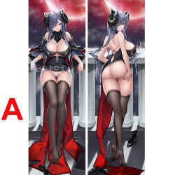 Rule 34 | 1girl, ass, august von parseval (azur lane), azur lane, back, backless dress, backless outfit, balcony, black capelet, black dress, black footwear, black thighhighs, blue eyes, blue hair, blush, breasts, capelet, center opening, cleavage, closed mouth, commentary, crossed legs, cup, curvy, dakimakura (medium), dress, drinking glass, full body, gloves, gluteal fold, hair between eyes, hair over one eye, high heels, horns, large breasts, leaning back, legs together, long hair, looking at viewer, looking back, mechanical horns, moon, multiple views, nail polish, night, night sky, no shoes, outdoors, panties, parted lips, qi yuan zhi yu, red moon, red nails, red wine, sample watermark, shoes, single glove, sky, sleeveless, sleeveless dress, smile, soles, standing, star (sky), starry sky, thigh gap, thighhighs, thong, tiptoes, underwear, unworn shoes, watermark, watson cross, white gloves, white panties, wine, wine glass