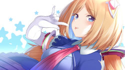 Rule 34 | 1girl, :p, aki rosenthal, aki rosenthal (1st costume), blonde hair, blue eyes, blue jacket, bob cut, collared dress, detached hair, dress, dutch angle, elbow gloves, enatsu, gloves, headgear, hololive, jacket, light blush, long hair, looking at viewer, low twintails, m/, necktie, parted bangs, pleated dress, red necktie, short dress, short sleeves, shrug (clothing), smile, solo, tongue, tongue out, twintails, two-tone dress, unmoving pattern, virtual youtuber, white dress, white gloves