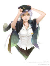 Rule 34 | 1girl, bad id, bad pixiv id, hat, hwansang, jewelry, necklace, original, solo, uniform