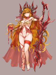 Rule 34 | absurdres, blonde hair, breasts, chalice, cup, dark persona, fate/grand order, fate/grand order arcade, fate (series), highres, horns, jewelry, large breasts, long hair, nail polish, nero claudius (fate), nero claudius (fate) (all), queen draco (fate), steamingtofu, sword, weapon
