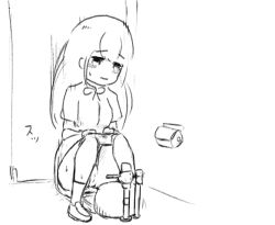 Rule 34 | 1girl, blush, bow, bowtie, closed mouth, door, female focus, full body, greyscale, indoors, japanese text, long hair, miniskirt, monochrome, original, panties, panty pull, pleated skirt, pussy, shoes, short sleeves, sketch, skirt, socks, solo, squat toilet, squatting, sweat, tako238, toilet, toilet paper, translation request, uncensored, underwear, wet, wet clothes, wet panties