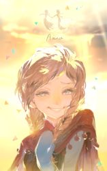 Rule 34 | 1girl, 2girls, anna (frozen), closed eyes, elsa (frozen), frozen (disney), gradient background, hand on own chest, highres, holding hands, multiple girls, panbukin, siblings, sisters, sketch, smile, solo focus, sunset