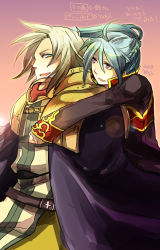 Rule 34 | 2boys, armor, bad id, bad pixiv id, black coat, blonde hair, blue cape, blue eyes, blue hair, braid, cape, coat, commentary request, cowboy shot, cross, crusader (ragnarok online), dated, french braid, hair between eyes, hug, hug from behind, long hair, long sleeves, looking at another, looking back, multicolored coat, multiple boys, open mouth, pauldrons, pink eyes, ponytail, priest (ragnarok online), ragnarok online, red coat, reload9 yohji, short hair, shoulder armor, signature, smile, tabard, translation request, two-tone coat