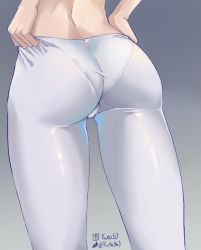 Rule 34 | 1girl, absurdres, ass, ass focus, back, from behind, genshin impact, head out of frame, highres, jean (genshin impact), pantyhose, pantylines, shiny clothes, shiny skin, skin tight, solo, yuutosj