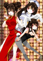 Rule 34 | breasts, brown eyes, brown hair, chinese clothes, cleavage, emma (magico), magico, nurse