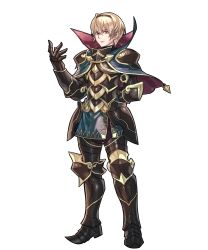 Rule 34 | 1boy, armor, armored boots, blonde hair, boots, capelet, fire emblem, fire emblem fates, fire emblem heroes, full body, highres, hino shinnosuke, leo (fire emblem), male focus, nintendo, official art, red eyes, solo, transparent background