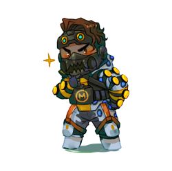Rule 34 | 1boy, apex legends, black gloves, black pants, blush, brown eyes, brown hair, chibi, dark-skinned male, dark skin, gloves, jacket, korean commentary, looking at viewer, male focus, mask, mirage (apex legends), mouth mask, multicolored clothes, multicolored jacket, night crawler mirage, official alternate costume, pants, seafoodbf, shadow, solo, sparkle, two-tone jacket, v-shaped eyebrows, white background