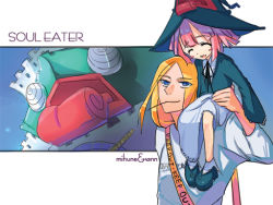 Rule 34 | 00s, angela leon, blue eyes, hat, mifune (soul eater), pink hair, soul eater, witch hat