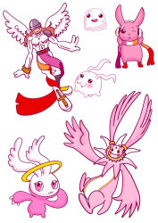 cherubimon cutemon digimon digimon_(creature) halo holy_ring horns luminamon pidmon poyomon solo tokomon