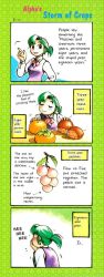 Rule 34 | 1girl, 4koma, comic, food, hard-translated, hatsuseno alpha, highres, third-party edit, yokohama kaidashi kikou