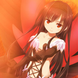Rule 34 | 10s, 1girl, accel world, bad id, bad pixiv id, black hair, brown eyes, butterfly wings, elbow gloves, gloves, insect wings, kuroyukihime, looking at viewer, navel, outstretched arm, ribucci, solo, wings