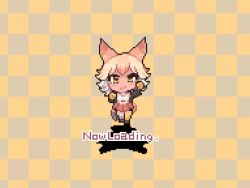 Rule 34 | 1girl, animal ears, animated, blonde hair, coyote (kemono friends), gloves, kemono friends, kemono friends v project, looking at viewer, midoribox, video, necktie, open mouth, pixel art, shirt, shoes, short hair, simple background, skirt, smile, solo, tail, thighhighs, virtual youtuber, white shirt, yellow eyes