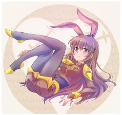 Rule 34 | 1girl, animal ears, ass, blush, breasts, brown eyes, brown hair, closed mouth, covered navel, extra ears, facing viewer, faunus (rwby), hand up, happy, heart, iesupa, jacket, legs up, long hair, long sleeves, looking at viewer, lying, matching hair/eyes, medium breasts, navel, on back, pointy ears, rabbit ears, rabbit girl, rwby, shirt, shoes, shorts, smile, solo, velvet scarlatina, zipper
