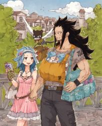 Rule 34 | black hair, blue hair, fairy tail, family, gajeel redfox, if they mated, levy mcgarden, lowres, pantherlily, rusky, tagme