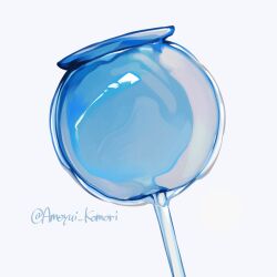 Rule 34 | ameyui komori, candy, candy apple, food, food focus, highres, lollipop, no humans, original, simple background, tagme, twitter username, white background