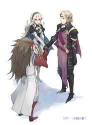 Rule 34 | 1girl, 2boys, armor, armored boots, armored leotard, black footwear, black gloves, black hairband, black pants, boots, brown hair, circlet, closed mouth, corrin (female) (fire emblem), corrin (fire emblem), curly hair, faulds, fire emblem, fire emblem fates, gloves, grey hair, hair between eyes, hairband, hand on hand, headpiece, long hair, multiple boys, nintendo, pants, red eyes, red footwear, robaco, ryoma (fire emblem), short hair, shoulder armor, simple background, sketch, smile, spiked hair, standing, twitter username, white background, white pants, xander (fire emblem)