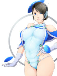 Rule 34 | 1girl, aratama (a-tama), breasts, hand on own hip, large breasts, smile