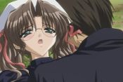 Rule 34 | 00s, 1boy, 1girl, animated, arm grab, arm held back, blush, bouncing breasts, breasts, breasts out, brown hair, clothed sex, covered erect nipples, doggystyle, garter belt, garter straps, glasses, green eyes, harukawa tomomi, head back, hetero, kao no nai tsuki, large breasts, long hair, maid, moaning, nipples, sex, sex from behind, sound, sweat, thighhighs, twintails, uncensored, vaginal, video, white thighhighs