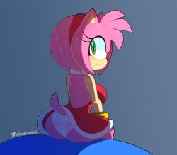 Rule 34 | 1girl, amy rose, highres, panties, sega, solo, somescrub, sonic (series), source request, underwear