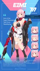 Rule 34 | 12-gauge, 12-gauge (2 3/4 inch shell), 1girl, absurdres, ammunition, bandaid, bandaid on knee, bandaid on leg, blue archive, breasts, character name, character sheet, cleavage, combat shotgun, dual-mode shotgun, eimi (blue archive), english text, full body, gun, halo, highres, holding, holding gun, holding weapon, huge breasts, jacket, nail polish, official art, open clothes, open shirt, pink hair, popqn, pump-action shotgun, pump action, purple eyes, semi-automatic firearm, semi-automatic shotgun, shoes, shotgun, shotgun shell, sneakers, socks, solo, spas-12, thick thighs, thighs, trigger discipline, weapon, zipper