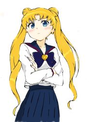 Rule 34 | bishoujo senshi sailor moon, blonde hair, blue eyes, blush, highres, ochino, ore no imouto ga konna ni kawaii wake ga nai, parody, school uniform, style parody, tsukino usagi