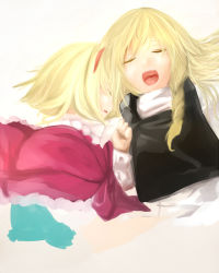 2girls alice_margatroid bad_id bad_pixiv_id female_focus kirisame_marisa multiple_girls ryoku sleeping touhou