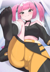 Rule 34 | 1girl, absurdres, black skirt, blush, breasts, cameltoe, cleft of venus, coral (pokemon), creatures (company), game freak, highres, long hair, looking at viewer, nintendo, oruru63100814, pink hair, pokemon, pokemon (anime), pokemon horizons, shiny skin, skirt, smile, solo, twintails, wide hips