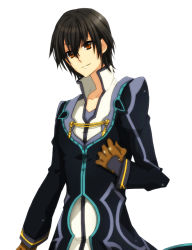 Rule 34 | 1boy, black hair, brown eyes, gloves, jude mathis, kmikan, male focus, short hair, simple background, solo, tales of (series), tales of xillia, white background