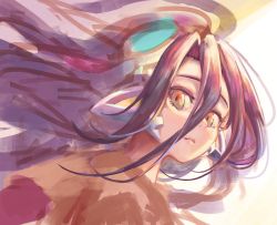 Rule 34 | 1girl, animal ears, brown hair, closed mouth, floating hair, hair between eyes, highres, long hair, looking at viewer, mechanical ears, no game no life, runemill, shuvi (no game no life), solo, yellow eyes