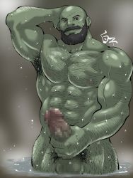 Rule 34 | 1boy, abs, arm hair, armpit hair, armpits, bald, bara, beard, censored, chest hair, commission, completely nude, erection, facial hair, final fantasy, final fantasy xiv, hairy, highres, large pectorals, large penis, leg hair, looking at viewer, male focus, male masturbation, male pubic hair, masturbation, mature male, mosaic censoring, muscular, muscular male, mustache, nipples, nude, pectorals, penis, pubic hair, roegadyn, shirako (kirupi), short hair, skeb commission, solo, stitches, stomach, thick thighs, thighs, veins, veiny penis, warrior of light (ff14), wet