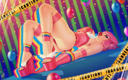 Rule 34 | 1girl, ace attorney, ass, clown, fishnet sleeves, fishnets, geiru toneido, highres, solo, tagme