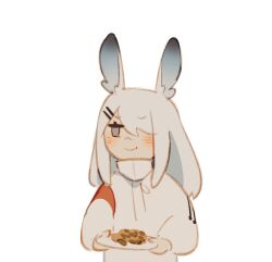 Rule 34 | 1girl, animal ears, arknights, armband, blush, chibi, closed mouth, commentary, cookie, drawstring, english commentary, facing viewer, food, frostnova (arknights), grey eyes, grey hair, hair ornament, hair over one eye, hairclip, highres, holding, holding plate, hood, hood down, hoodie, long hair, long sleeves, looking afar, looking to the side, one eye covered, orange armband, plate, puffy long sleeves, puffy sleeves, rabbit ears, rabbit girl, simple background, smile, solid eyes, solo, standing, straight-on, straight hair, upper body, white background, white hood, white hoodie, ylceon
