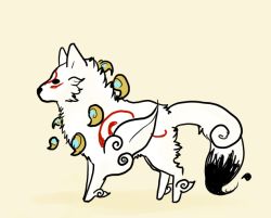 Rule 34 | amaterasu (ookami), animal, capcom, chibi, chibiterasu, no humans, ookami (game), profile, wolf