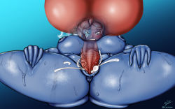Rule 34 | 1boy, 1girl, anus, ass, ass press, blue hair, blue skin, blush, breasts, colored skin, completely nude, cum, cum in pussy, ejaculation, elden ring, from software, gradient background, hetero, huge breasts, huge penis, inverted nipples, jlacroixxx, looking at viewer, lying, medium hair, missionary, multiple arms, nipples, nude, one eye closed, open mouth, penis, pussy, ranni the witch, spread legs, spread pussy, vaginal